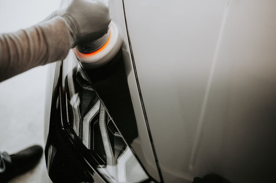Professional polishing car paint correction
